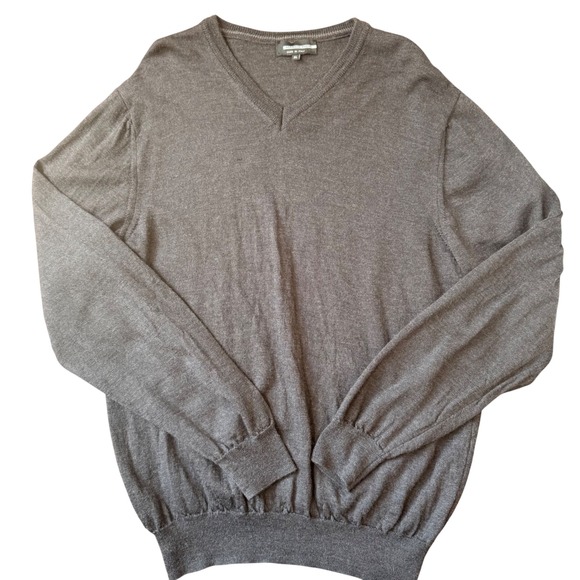 Marco Fiori Other - Merino Wool Made in Italy Mens Sweater (XL) Extra Fine Knit Gray Mens Layering